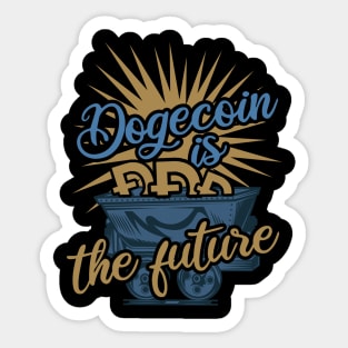 Dogecoin HODL Crypto Dogecoin Meme To The Moon Sticker